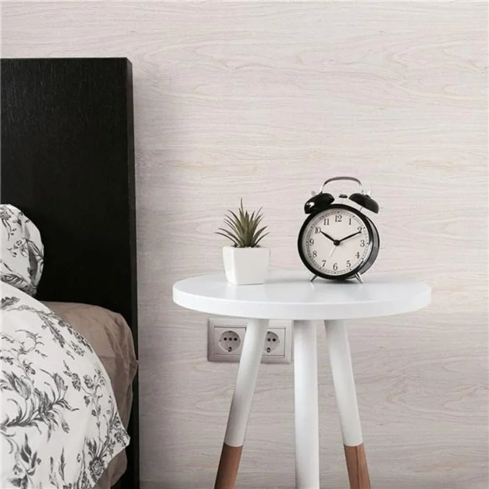 White Wood Contact Paper Wood Peel and Stick Wallpaper 17.7“×118”